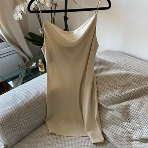 Urban Outfitters champagne silk dress.